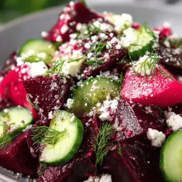 Beet Salad with Feta, Cucumbers, and Dill