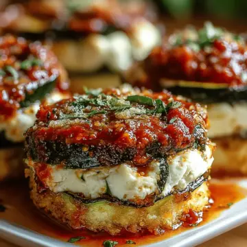 Layered Zucchini Ricotta Melts With Marinara