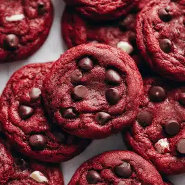 Red Velvet Chocolate Chip Cookies