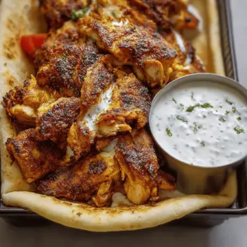 Chicken Shawarma with Garlic White Sauce