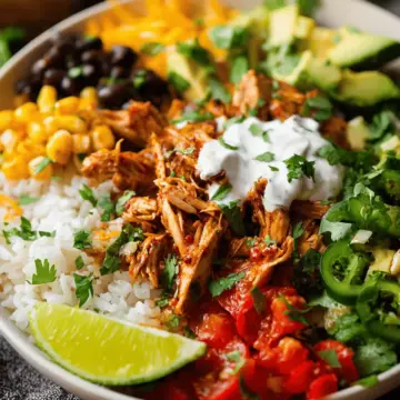 Slow Cooker Chicken Burrito Bowl Recipe