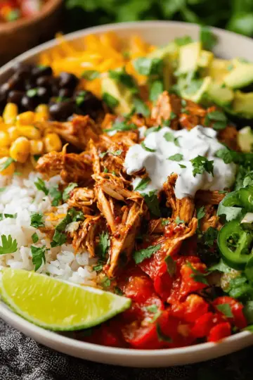 Slow Cooker Chicken Burrito Bowl Recipe