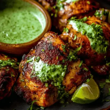 Peruvian Chicken with Green Sauce