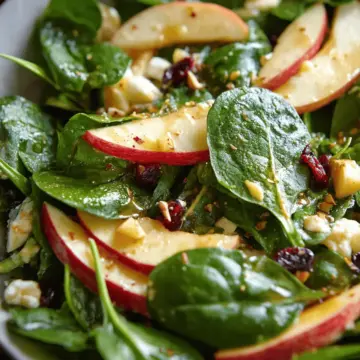 Apple Spinach Salad with Honey