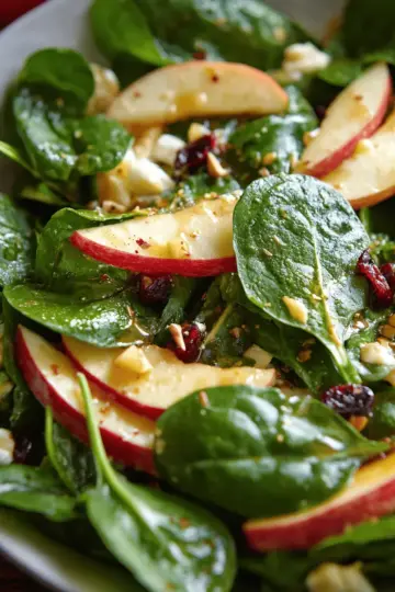 Apple Spinach Salad with Honey