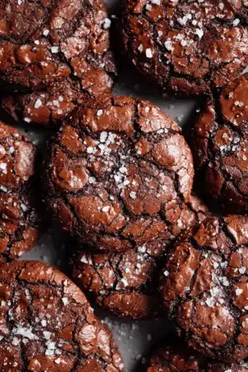 Best Ever Fudgy Salted Brownie Cookies