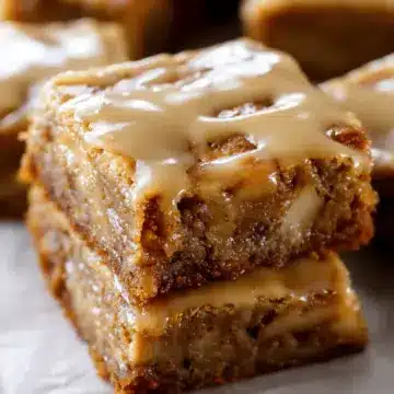 Maple Glazed Apple Blondies