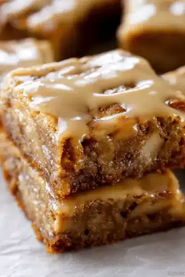 Maple Glazed Apple Blondies