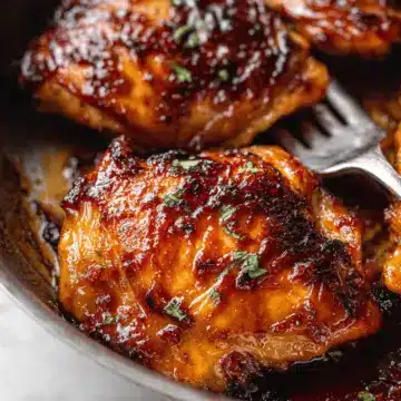 Sweet and Spicy Glazed Chicken Thighs