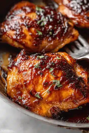 Sweet and Spicy Glazed Chicken Thighs