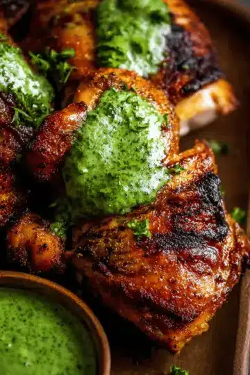 Peruvian Chicken with Green Sauce