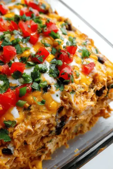 Easy Chicken Burrito Casserole