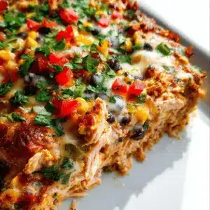 Easy Chicken Burrito Casserole