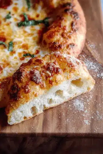 artisan pizza dough- crispy, chewy, bubbly crust