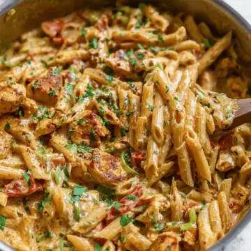 One Pot Creamy Cajun Chicken Pasta