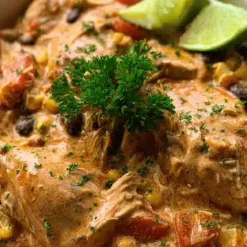 Easy Creamy Slow Cooker Fiesta Chicken Recipe