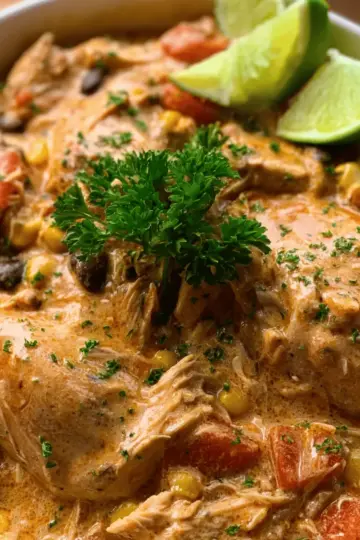 Easy Creamy Slow Cooker Fiesta Chicken Recipe
