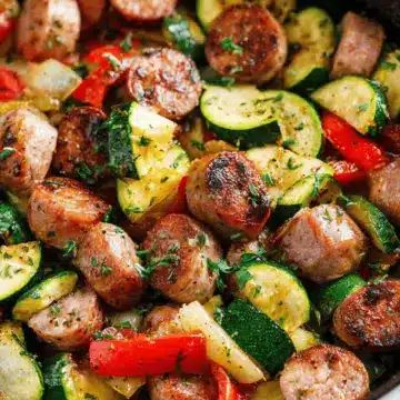 20 Minute Sausage and Zucchini Skillet