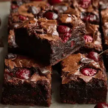 Roasted Cherry Brownies