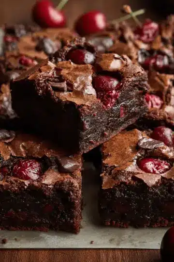 Roasted Cherry Brownies
