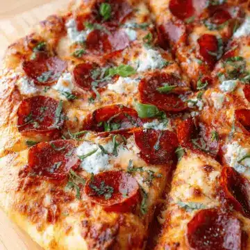 Hot Honey Pepperoni Ricotta Pizza