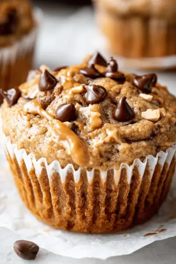 Healthy Peanut Butter Banana Muffins