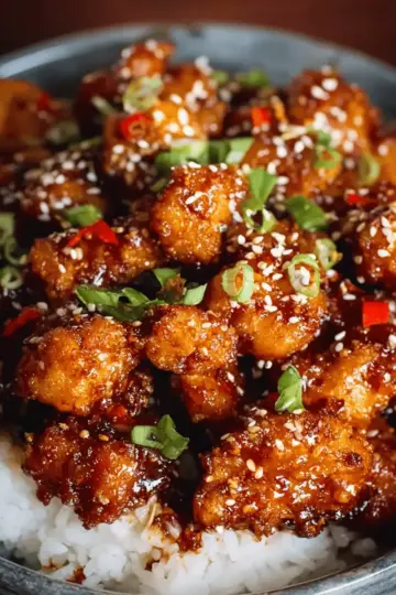 Crispy Sesame Chicken with a Sticky Asian Sauce