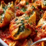 Spinach ricotta stuffed shells