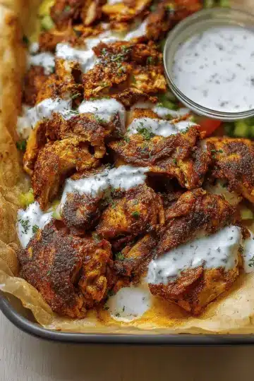 Chicken Shawarma with Garlic White Sauce