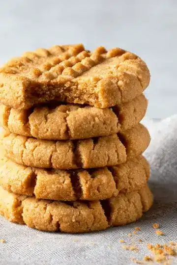 Chewy 3-Ingredient Peanut Butter Cookies