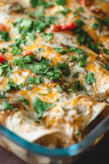 Easy Green Chicken Enchiladas