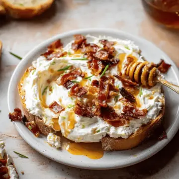 Hot Honey & Bacon Whipped Goat Cheese.