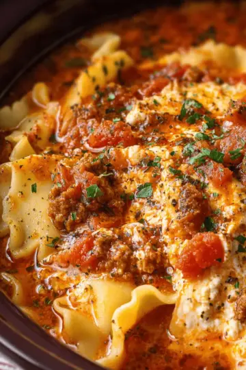 Slow Cooker Lasagna Soup