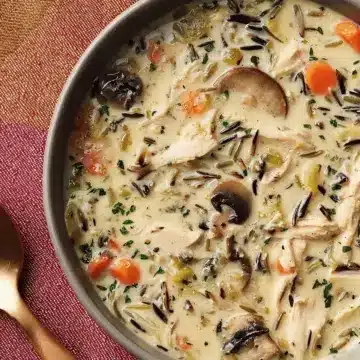Chicken and Mushroom Wild Rice Soup