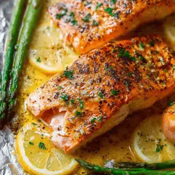 Sheet Pan Lemon Garlic Butter Salmon