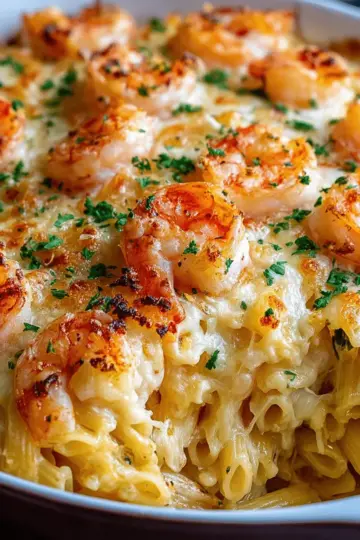 Shrimp Scampi Pasta Bake