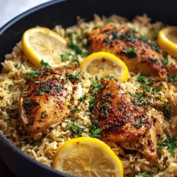 One Pot Lemon Herb Chicken and Rice