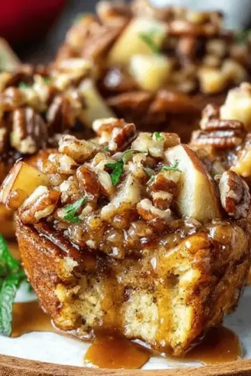 Super Easy Apple Pecan French Toast Cups