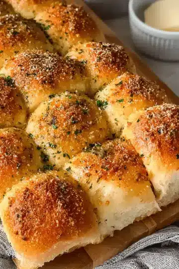Easy 30-Minute Garlic Parmesan Dinner Rolls