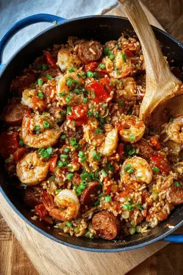 One Pot Sausage, Shrimp and Rice