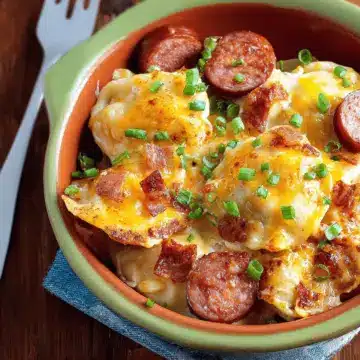 Crock Pot Pierogi and Kielbasa Casserole