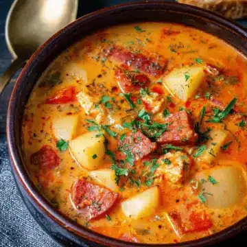 Spanish Potato and Chorizo Soup