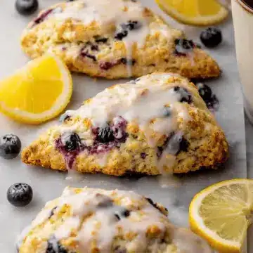 Glazed Lemon Blueberry Scones