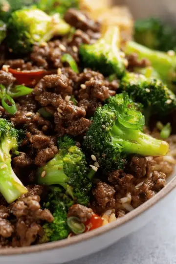 Ground Beef and Broccoli