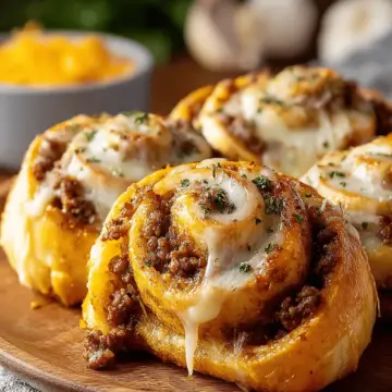 Garlic Butter Cheeseburger Rollups