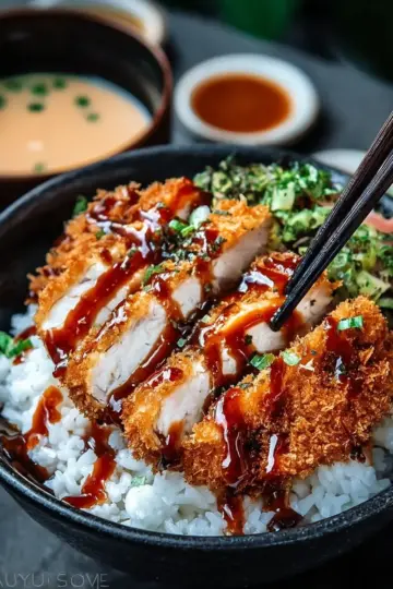 Japanese Katsu Bowls with Tonkatsu Sauce