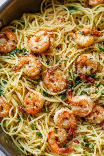 Garlic Shrimp Spaghetti