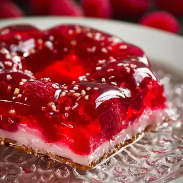 Raspberry Pretzel Jello