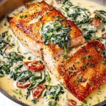 Creamy Garlic Butter Tuscan Salmon
