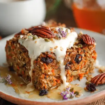 Healthy Carrot Cake Baked Oatmeal
